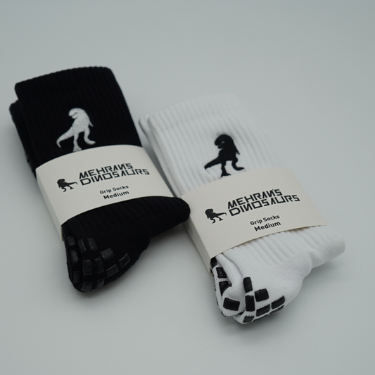 Grip Socks | 2 Pairs | Black & White