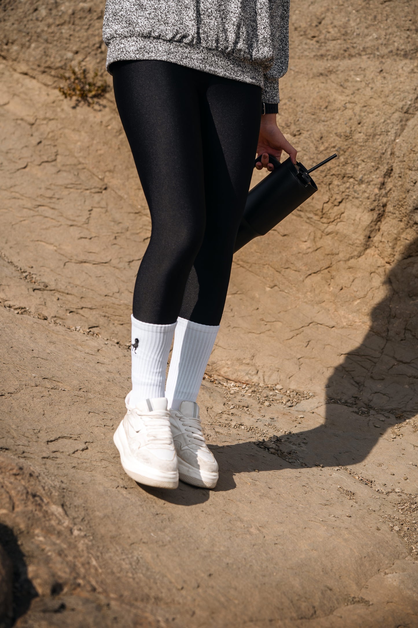 Football Grip Socks — 2 Pairs (Black & White)