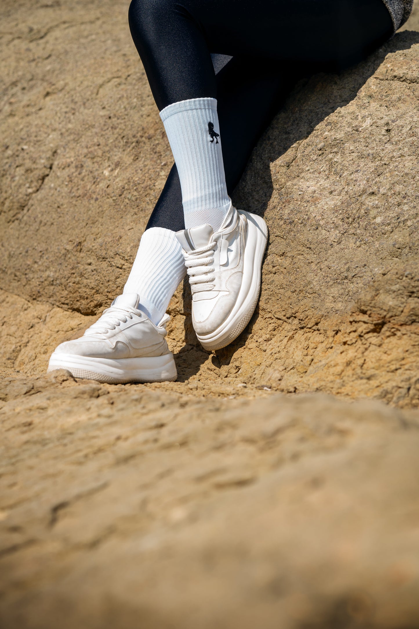 Football Grip Socks — 2 Pairs (Black & White)